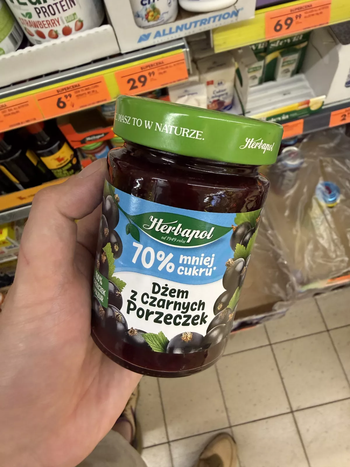 Herbapol Dżem z Czarnych Porzeczek 70% mniej cukru | 260g