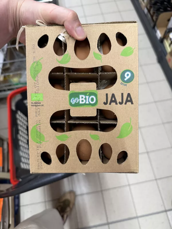 goBIO Ekologiczne polskie jaja 9 sztuk | 468g