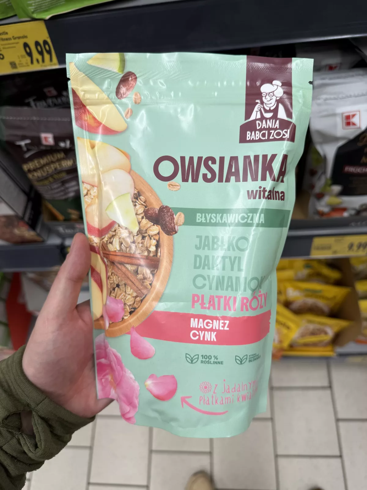 Dania Babci Zosi Owsianka witalna błyskawiczna Jabłko, Daktyl, Cynamon, Płatki róży | 350g