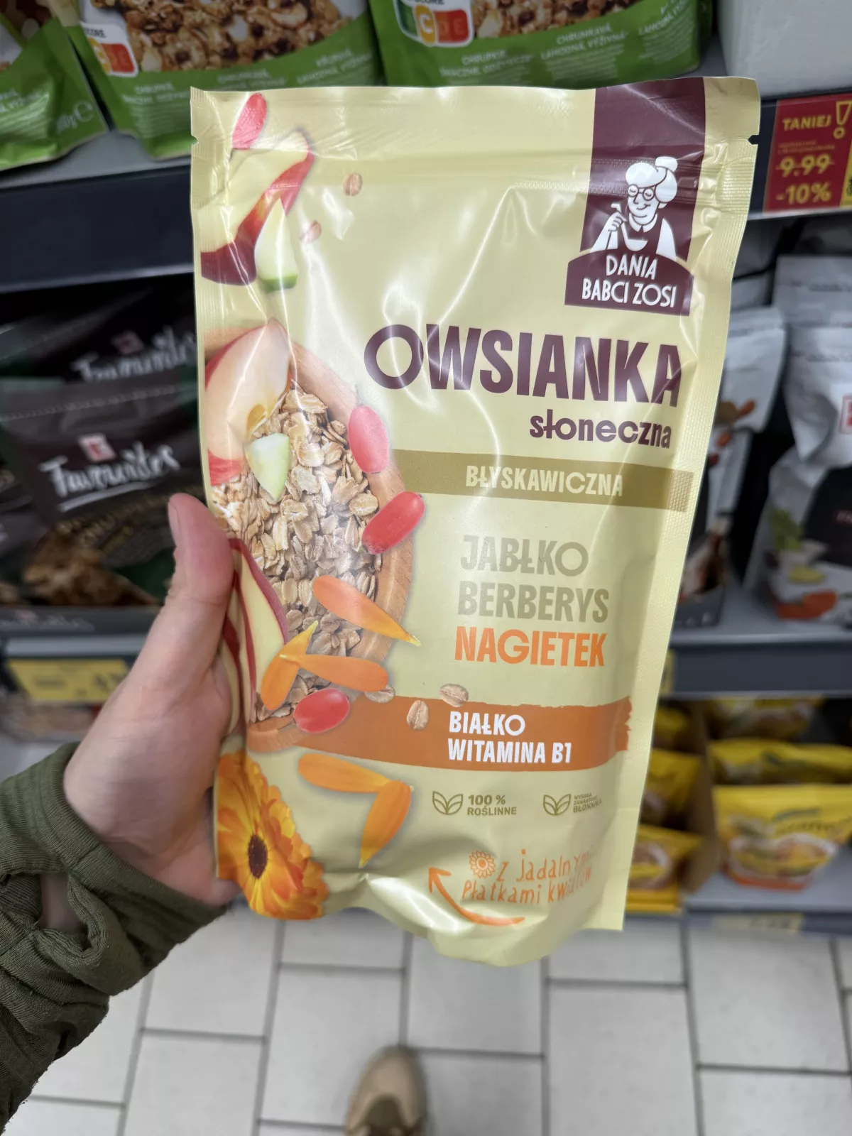 Dania Babci Zosi Owsianka słoneczna błyskawiczna jabłko, berberys, nagietek | 350g