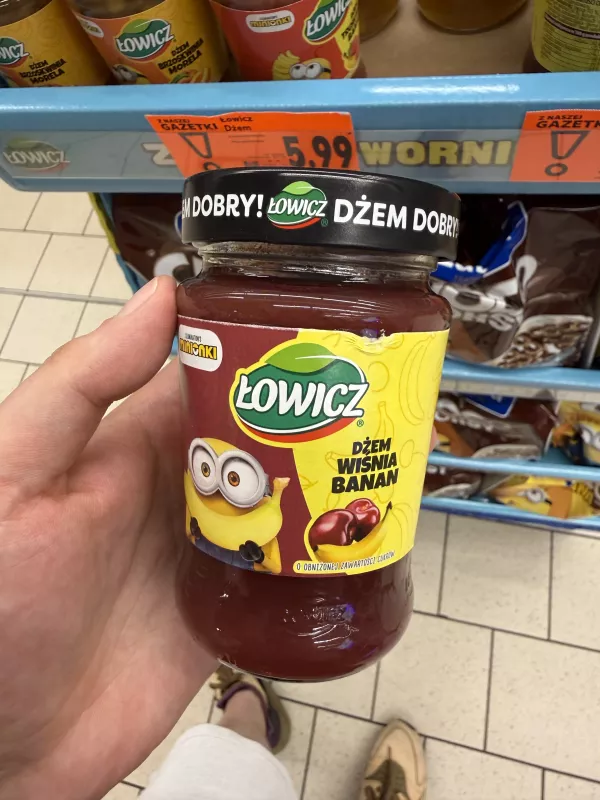 Łowicz Dżem Wiśnia Banan Minionki | 260g