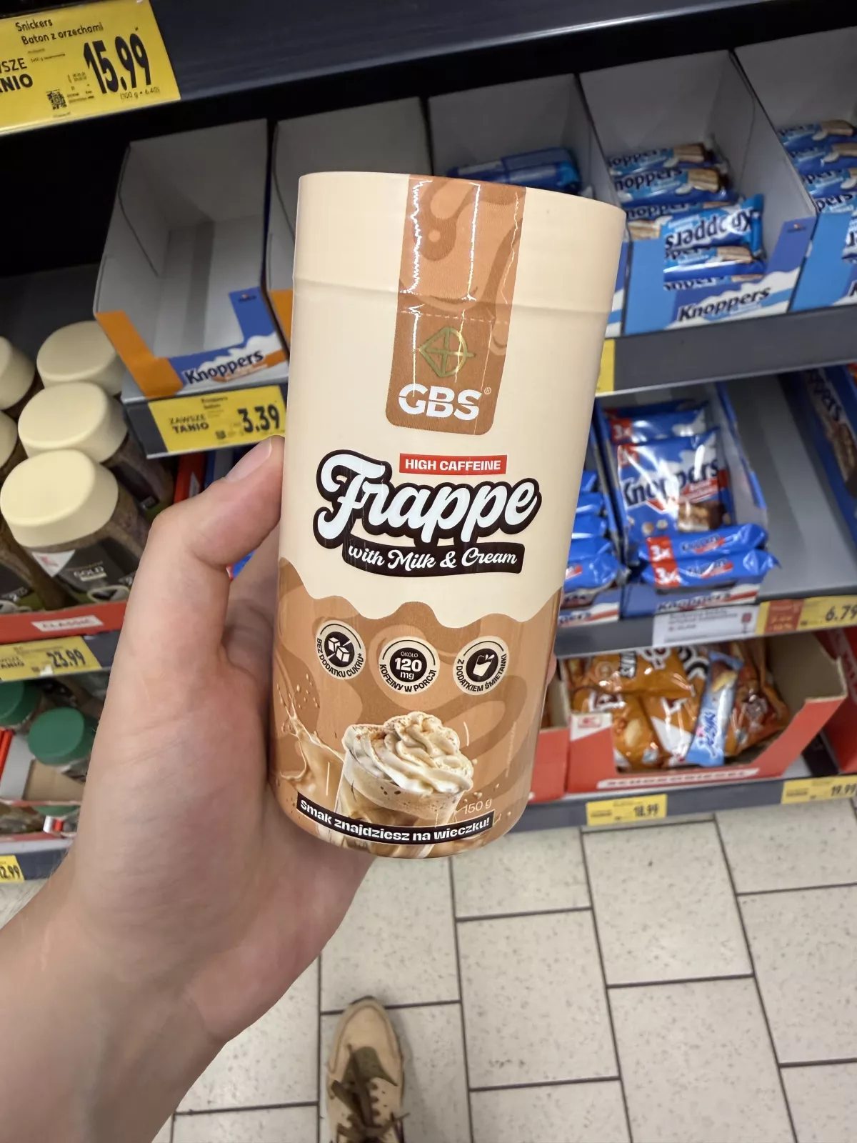 GBS Frappe High Caffeine with Milk & Cream o smaku lodów czekoladowych | 150g
