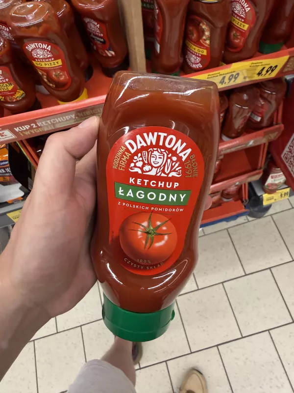 Dawtona Ketchup Łagodny z polskich pomidorów | 444g