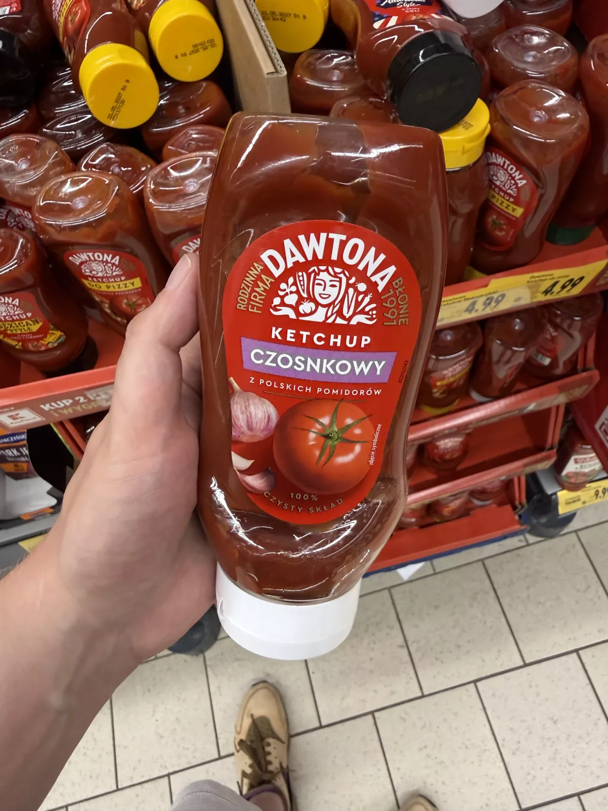Dawtona Ketchup czosnkowy z polskich pomidorów | 444g