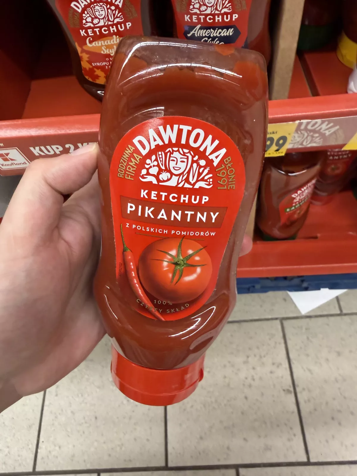 Dawtona Ketchup Pikantny z polskich pomidorów | 444g