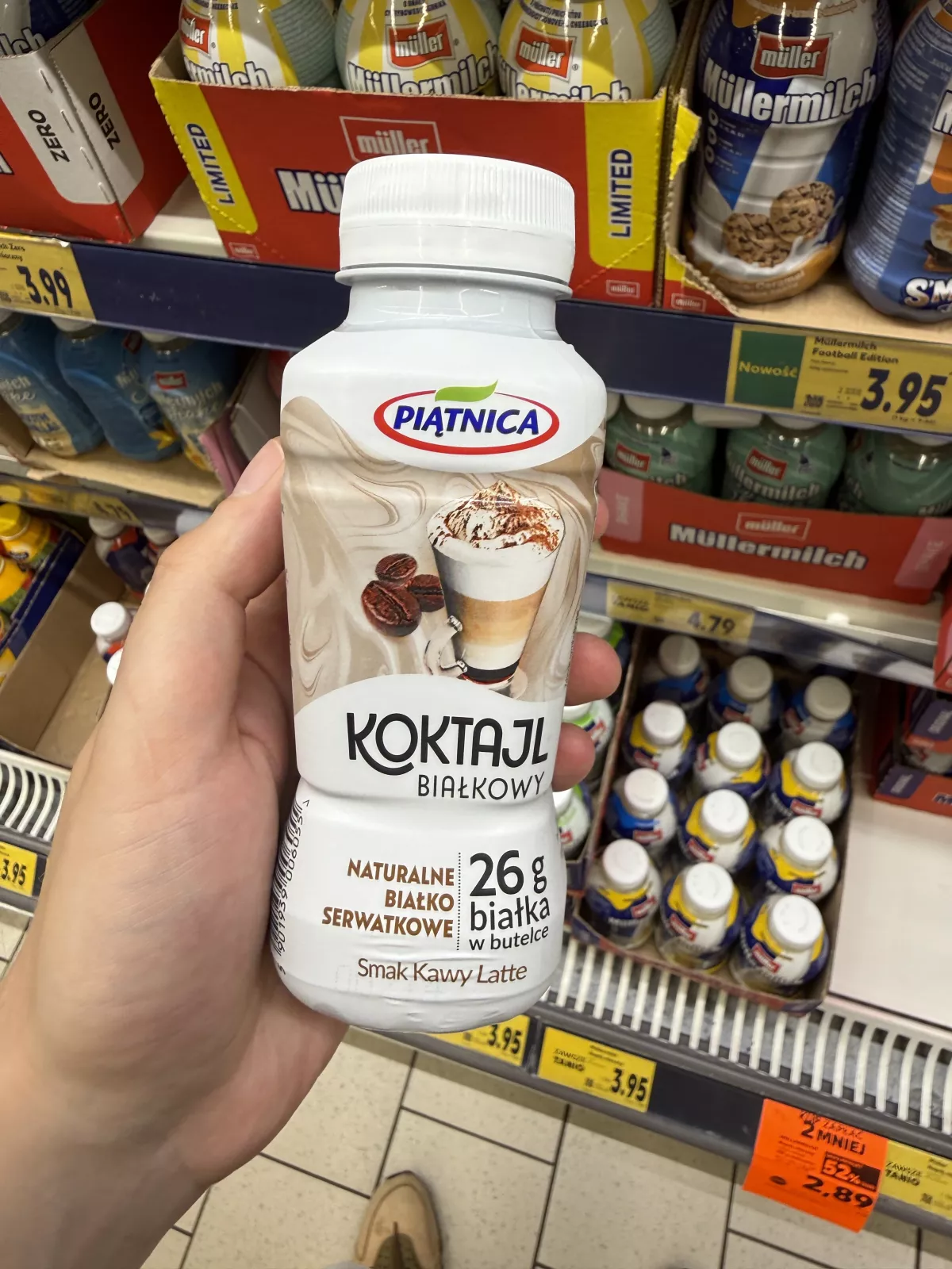 Piątnica Koktajl Białkowy smak kawy latte | 250ml / 256g