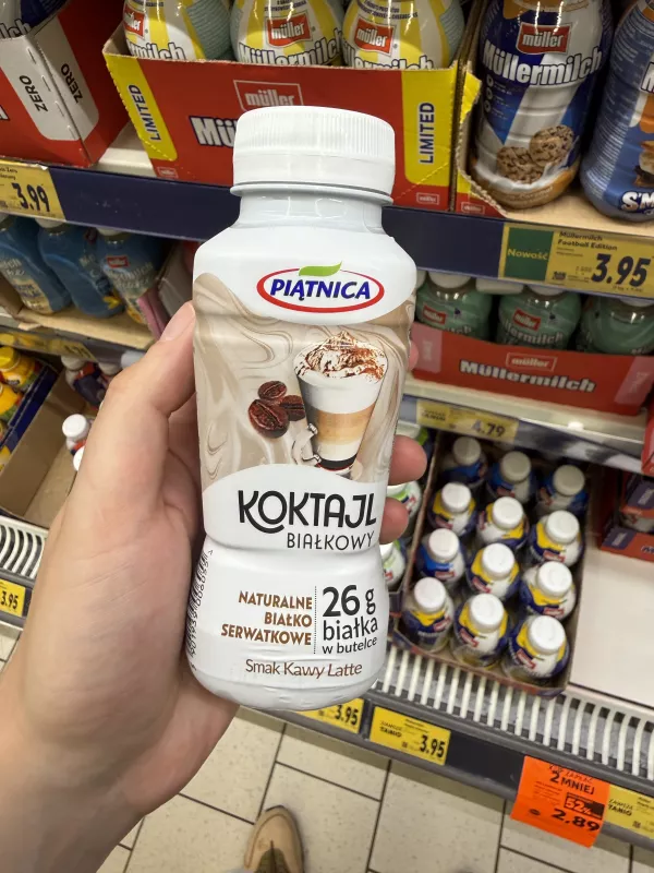 Piątnica Koktajl Białkowy smak kawy latte | 250ml / 256g