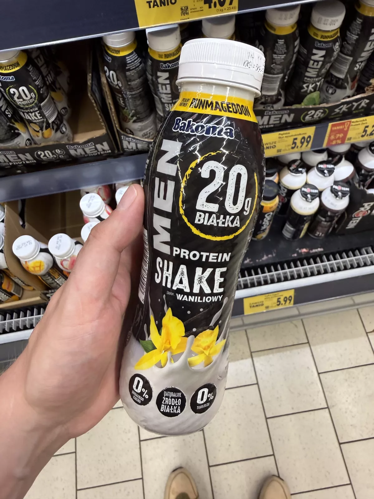 Bakoma Men Protein Shake smak waniliowy | 380g / 358ml