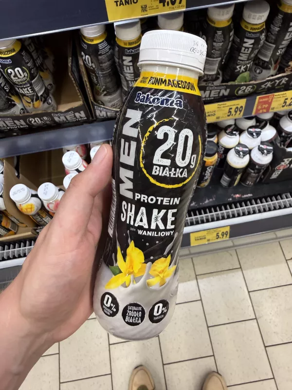 Bakoma Men Protein Shake smak waniliowy | 380g / 358ml