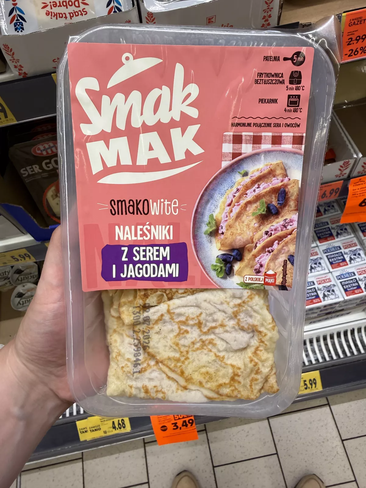 SmakMAK Smakowite Naleśniki z serem i jagodami | 400g