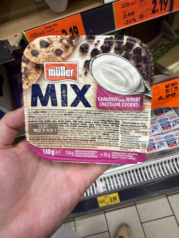 Müller Mix Chantilly taste Jogurt Chocolate Cookies | 130g