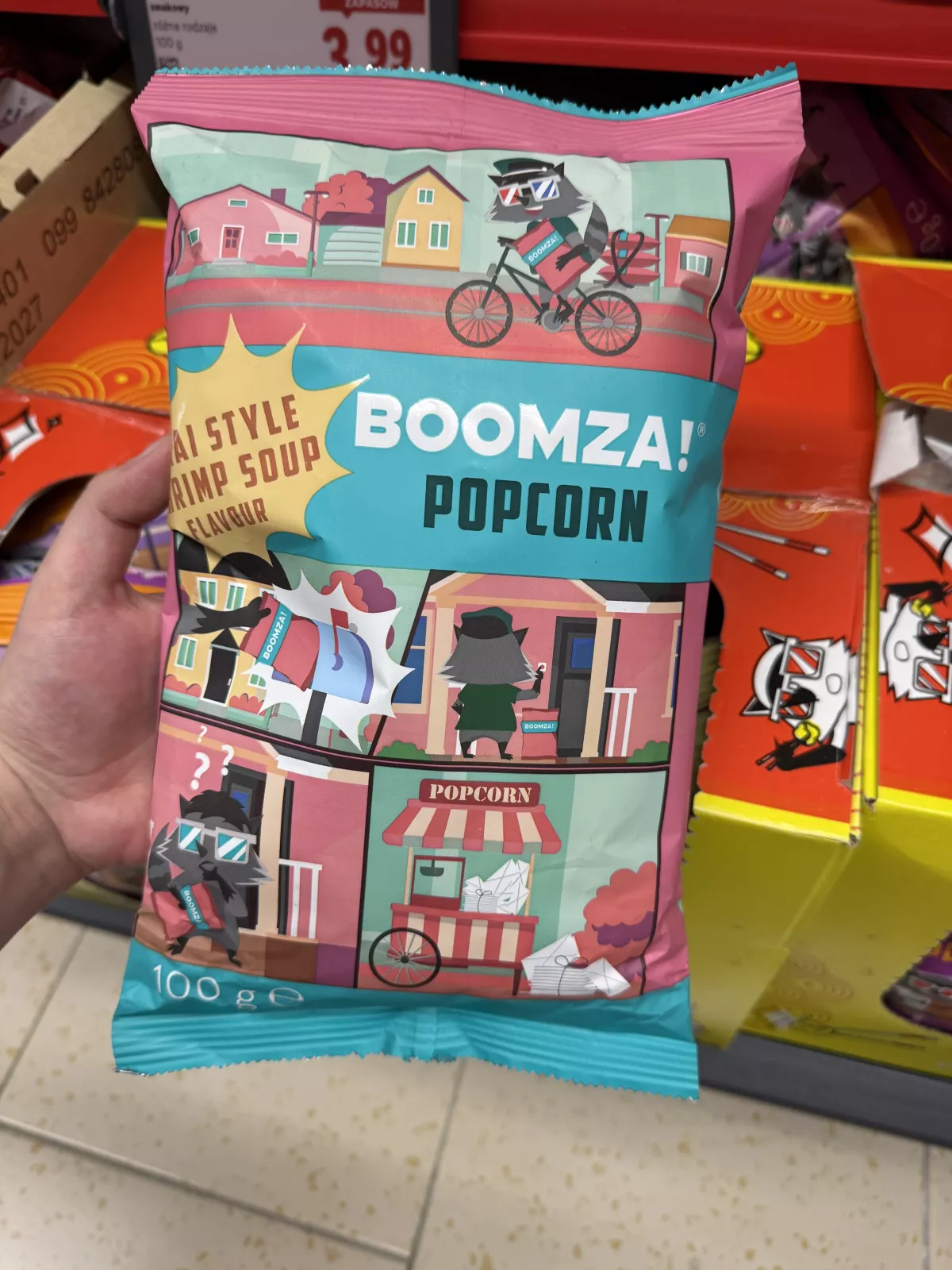 Boomza Popcorn Thai Style Shrimp Soup Flavour / Popcorn o smaku tajskiej zupy krewetkowej | 100g