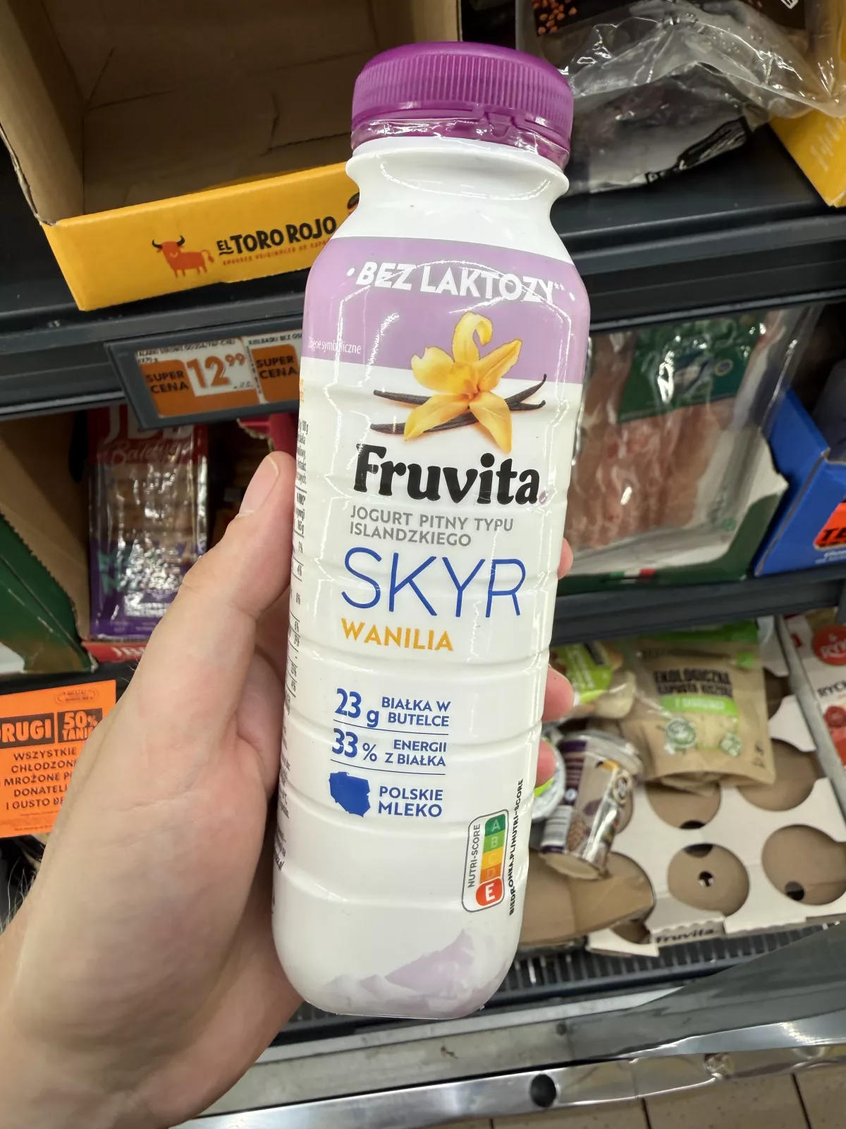 Fruvita Skyr jogurt pitny typu islandzkiego Wanilia bez laktozy | 330g