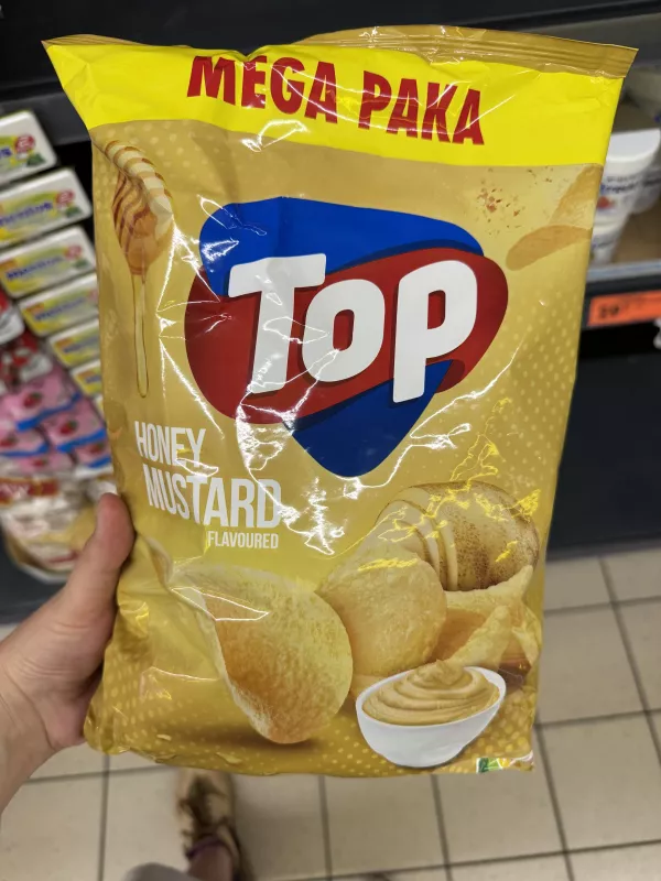 Top Honey Mustard Flavoured / Chipsy ziemniaczane o smaku miodu i musztardy | 300g