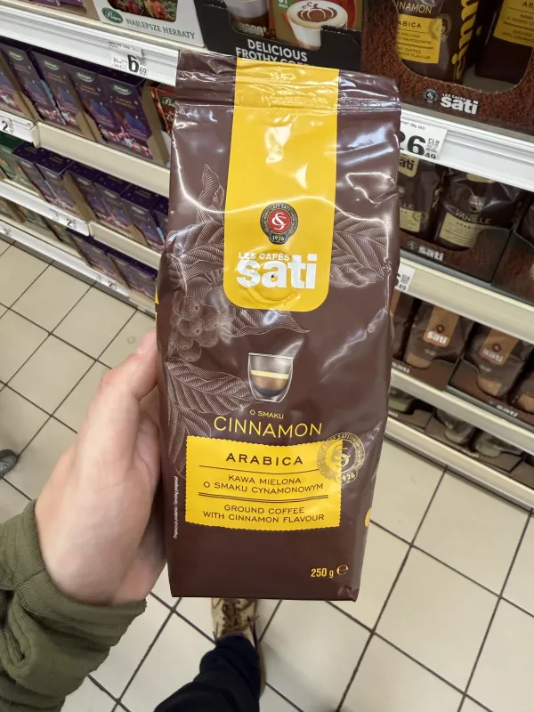 Sati Cinnamon Arabica kawa mielona o smaku cynamonowym | 250g