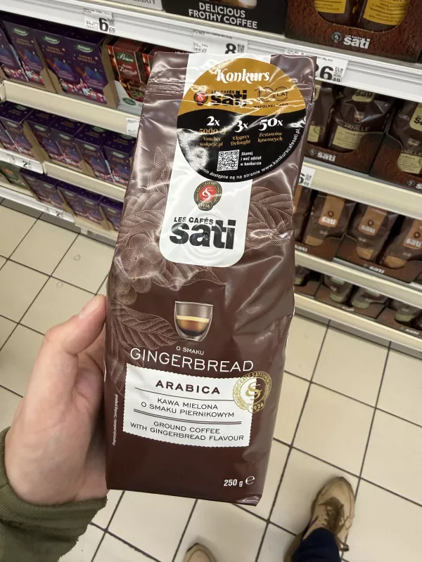 Sati Gingerbread Arabica kawa mielona o smaku piernikowym | 250g