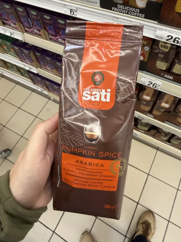 Sati Pumpkin Spice kawa mielona arabica o smaku przyprawy dyniowej | 250g