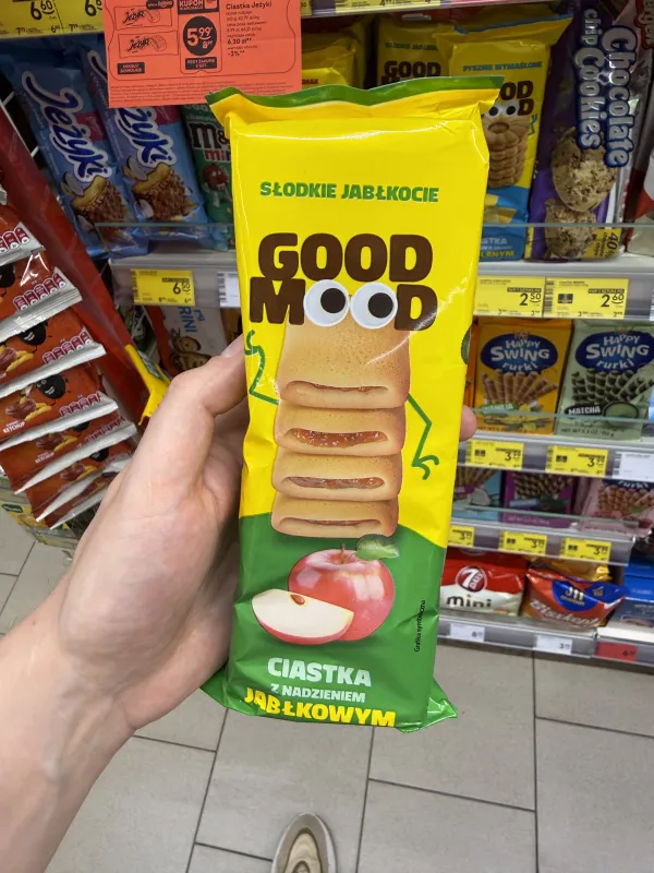 Good Mood Ciastka z nadzieniem jabłkowym | 130g