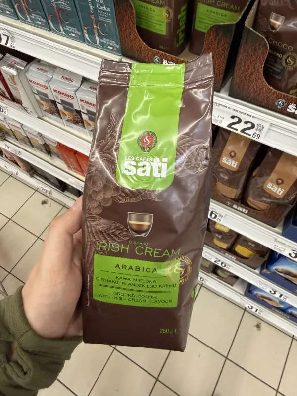 Sati Irish Cream Arabica kawa mielona o smaku irlandzkiego kremu | 250g