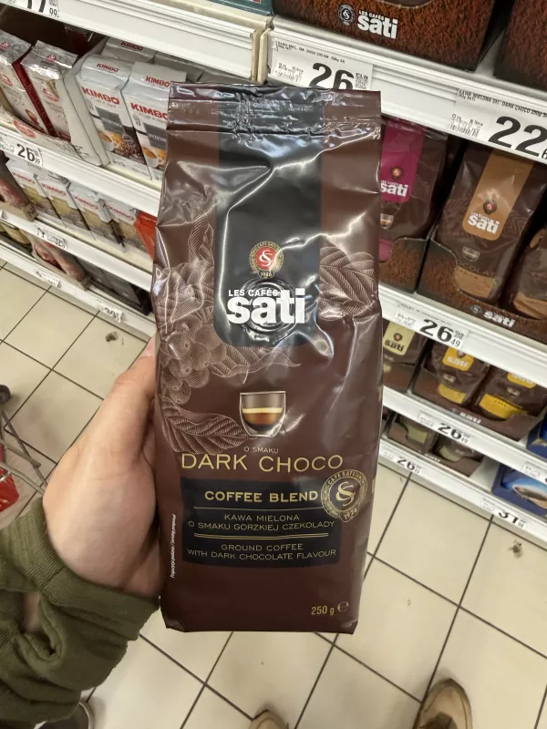 Sati Dark Choco Coffee Blend kawa mielona o smaku gorzkiej czekolady | 250g