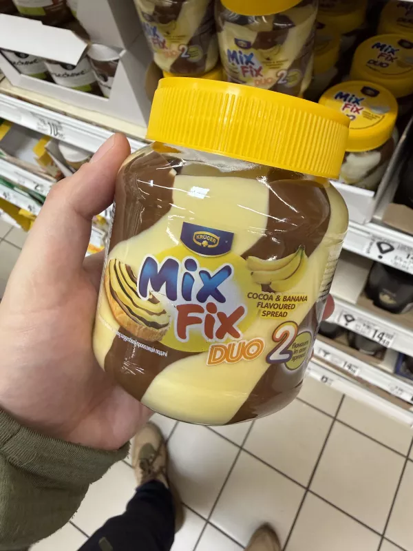 Krüger Mix Fix Duo krem do smarowania o smaku kakaowo-bananowym | 350g
