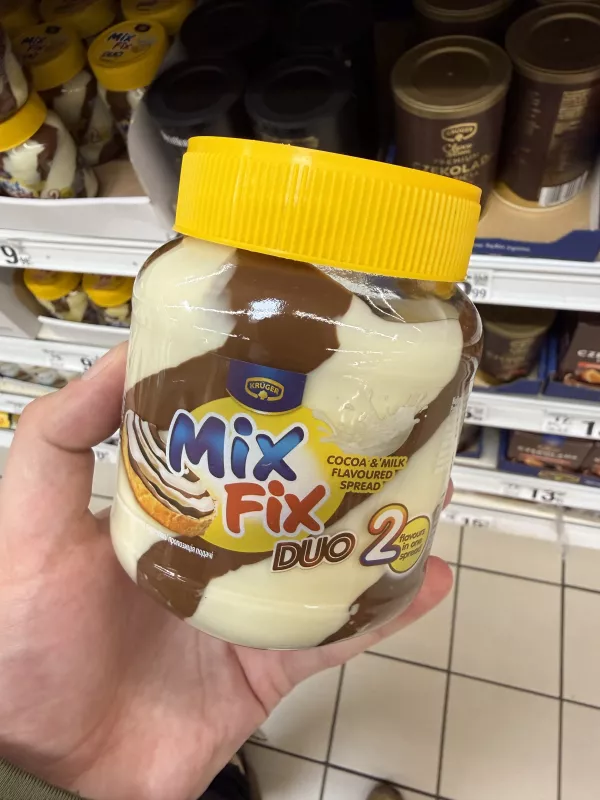 Krüger Mix Fix Duo Cocoa & Milk Flavoured Spread / Krem do smarowania o smaku kakaowo-mlecznym | 350g