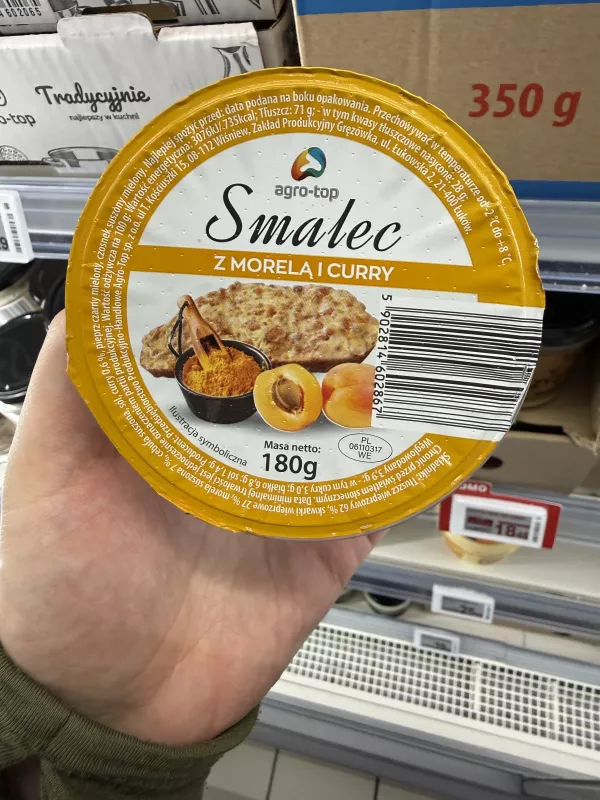 Agro-Top Smalec z morelą i curry | 180g