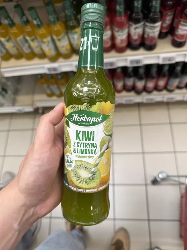 Herbapol Kiwi z cytryną & limonką suplement diety syrop | 420ml