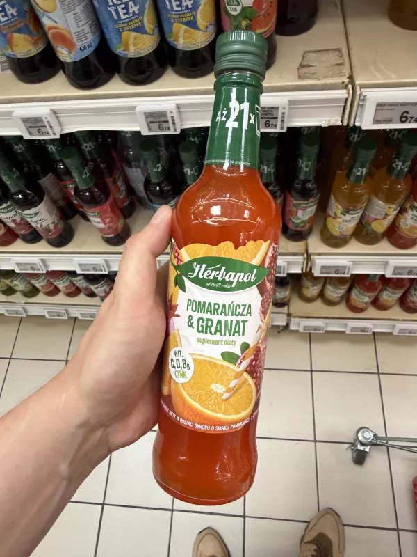 Herbapol Pomarańcza & Granat suplement diety syrop | 420ml