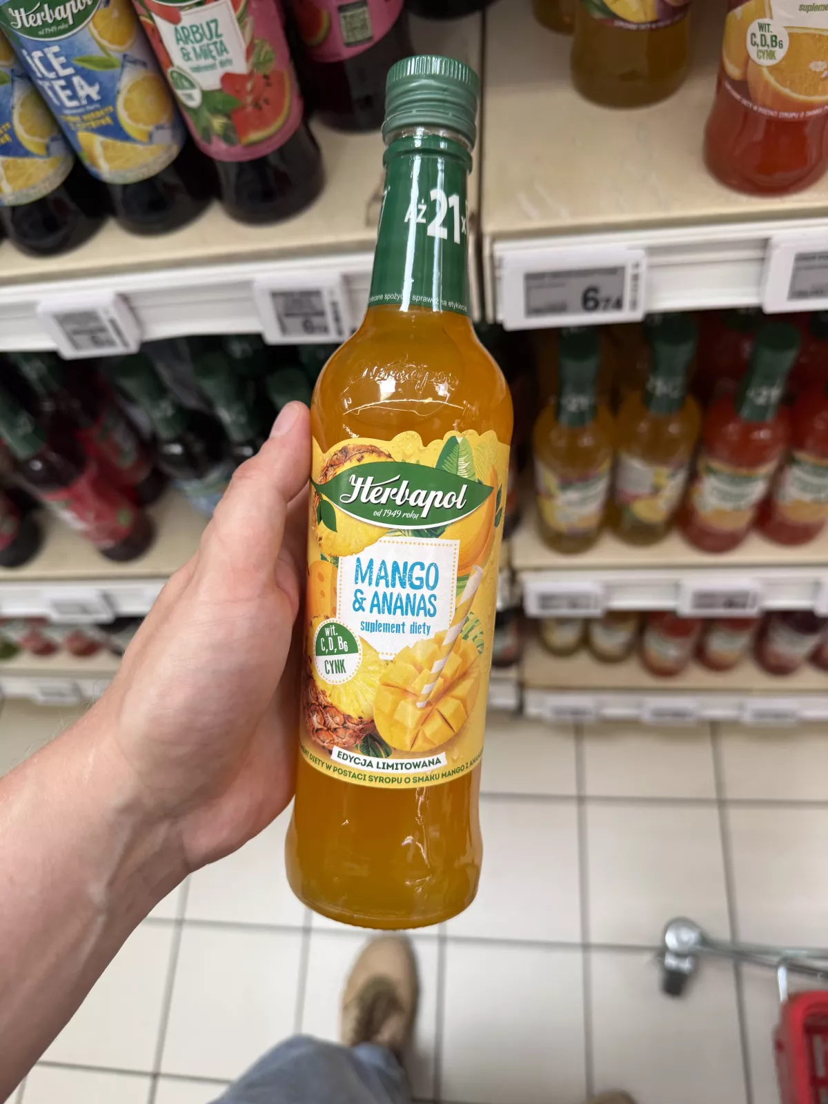 Herbapol Mango & Ananas suplement diety syrop (edycja limitowana) | 420ml