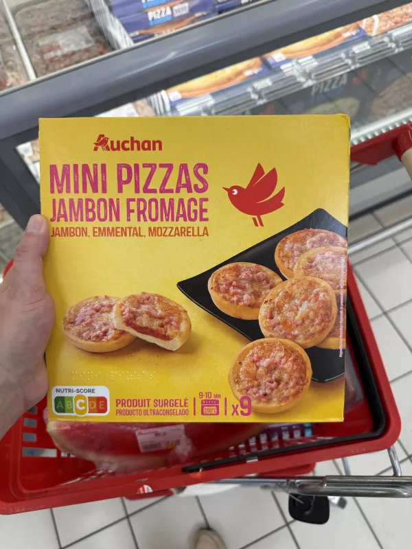 Auchan Mini Pizzas Jambon Fromage / Mini pizze z szynką i serem | 270g
