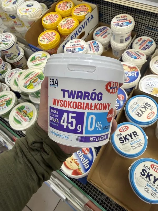 Mlekovita SBA Super Body Active Twaróg wysokobiałkowy 0% tłuszczu bez laktozy | 500g