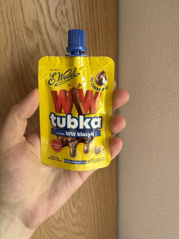 E.Wedel WW Tubka krem orzechowy arachidowy z chrupkami o smaku WW Klasyk | 50g