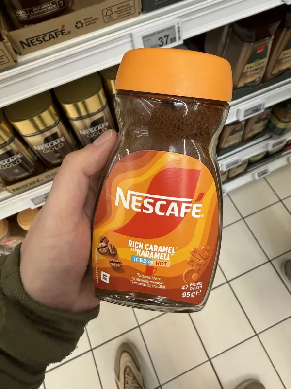 Nescafé Rich Caramel kawa rozpuszczalna o smaku karmelowym | 95g
