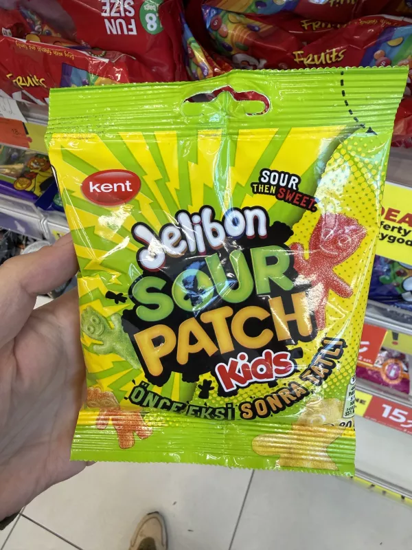 Kent Jelibon Sour Patch Kids / żelki o smaku owocowym w kwaśnej posypce | 80g