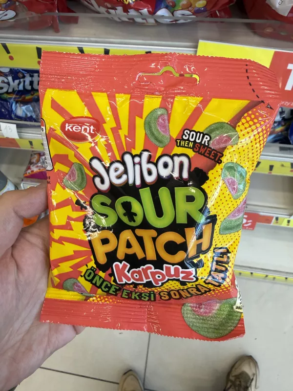 Kent Jelibon Sour Patch Karpuz / żelki o smaku arbuzowym w kwaśnej posypce | 80g