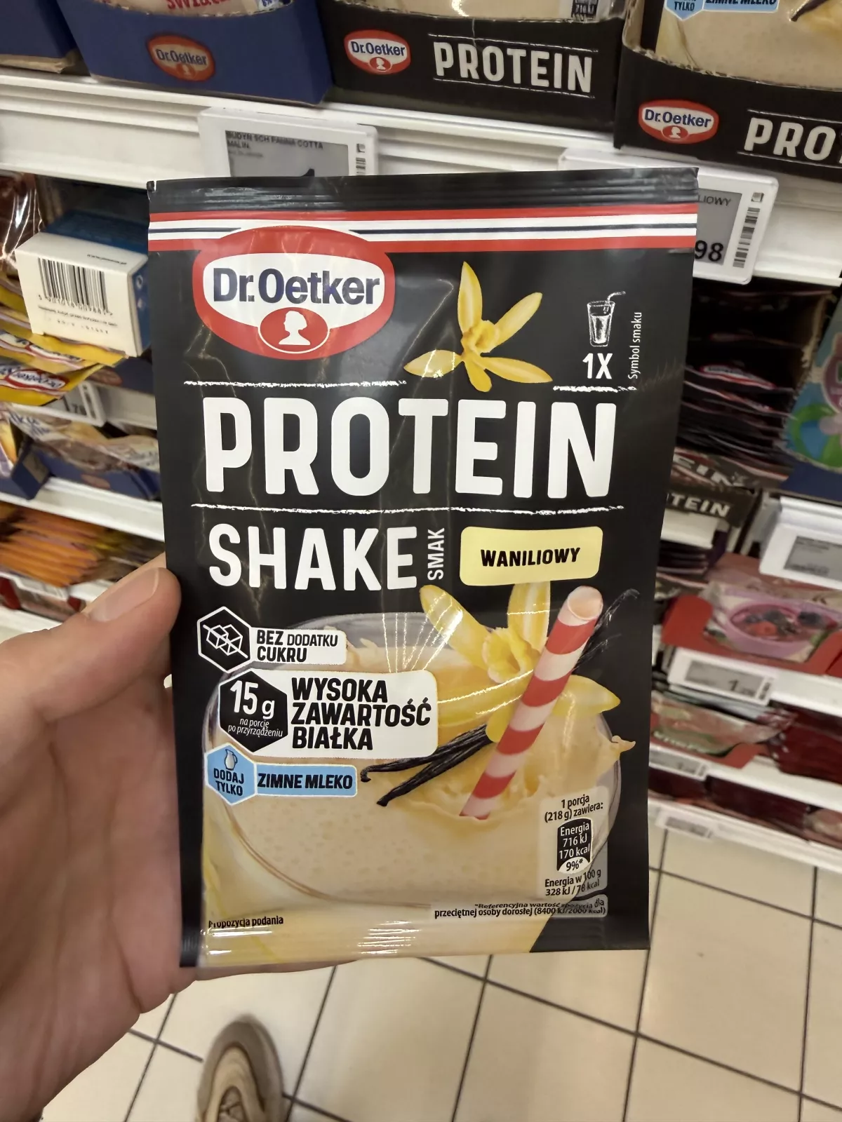 Dr. Oetker Protein Shake smak waniliowy | 18g