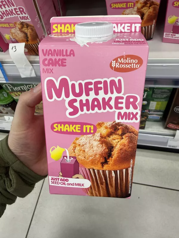 Molino Rossetto Muffin Shaker Mix Vanilla Cake / Mieszanka do wypieku muffinów i ciastek w kubku o smaku waniliowym | 250g