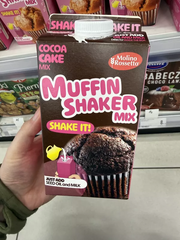 Molino Rossetto Muffin Shaker Mix Cocoa Cake / Mieszanka do wypieku muffinów i ciastek w kubku o smaku kakaowym | 250g