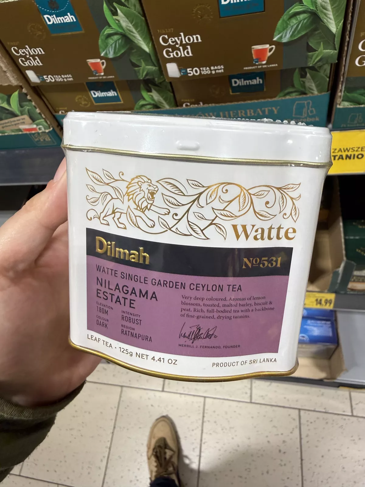 Dilmah Watte Nº531 Nilagama Estate / czarna herbata cejlońska liściasta | 125g