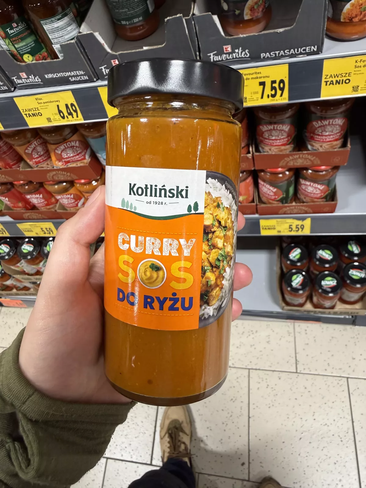 Kotliński Curry sos do ryżu | 410g