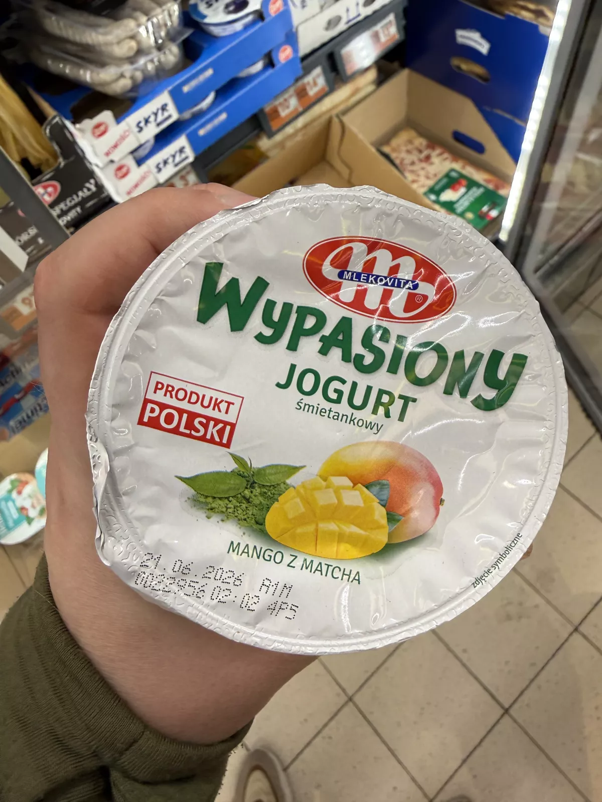 Mlekovita Wypasiony jogurt śmietankowy mango z matcha | 200g