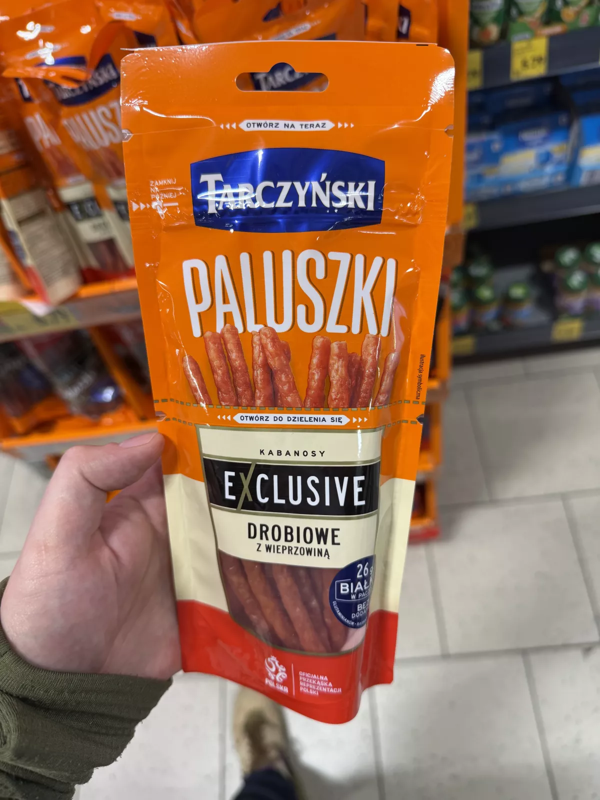 Tarczyński Kabanosy Exclusive Paluszki Drobiowe z wieprzowiną | 95g