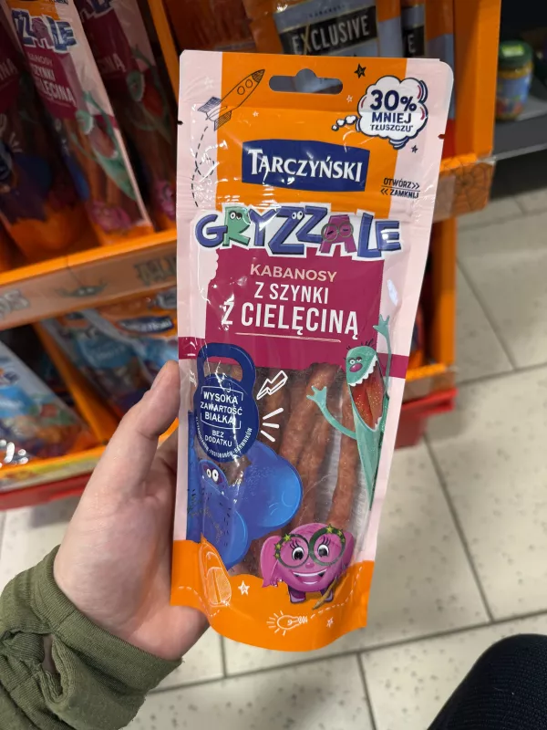 Tarczyński Gryzzale Kabanosy z szynki z cielęciną | 90g
