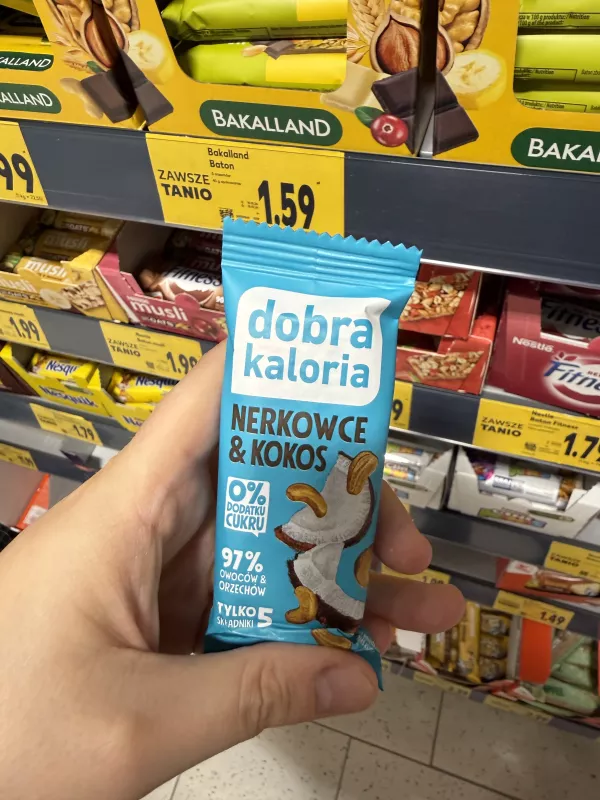 Dobra Kaloria Baton Nerkowce & Kokos | 35g