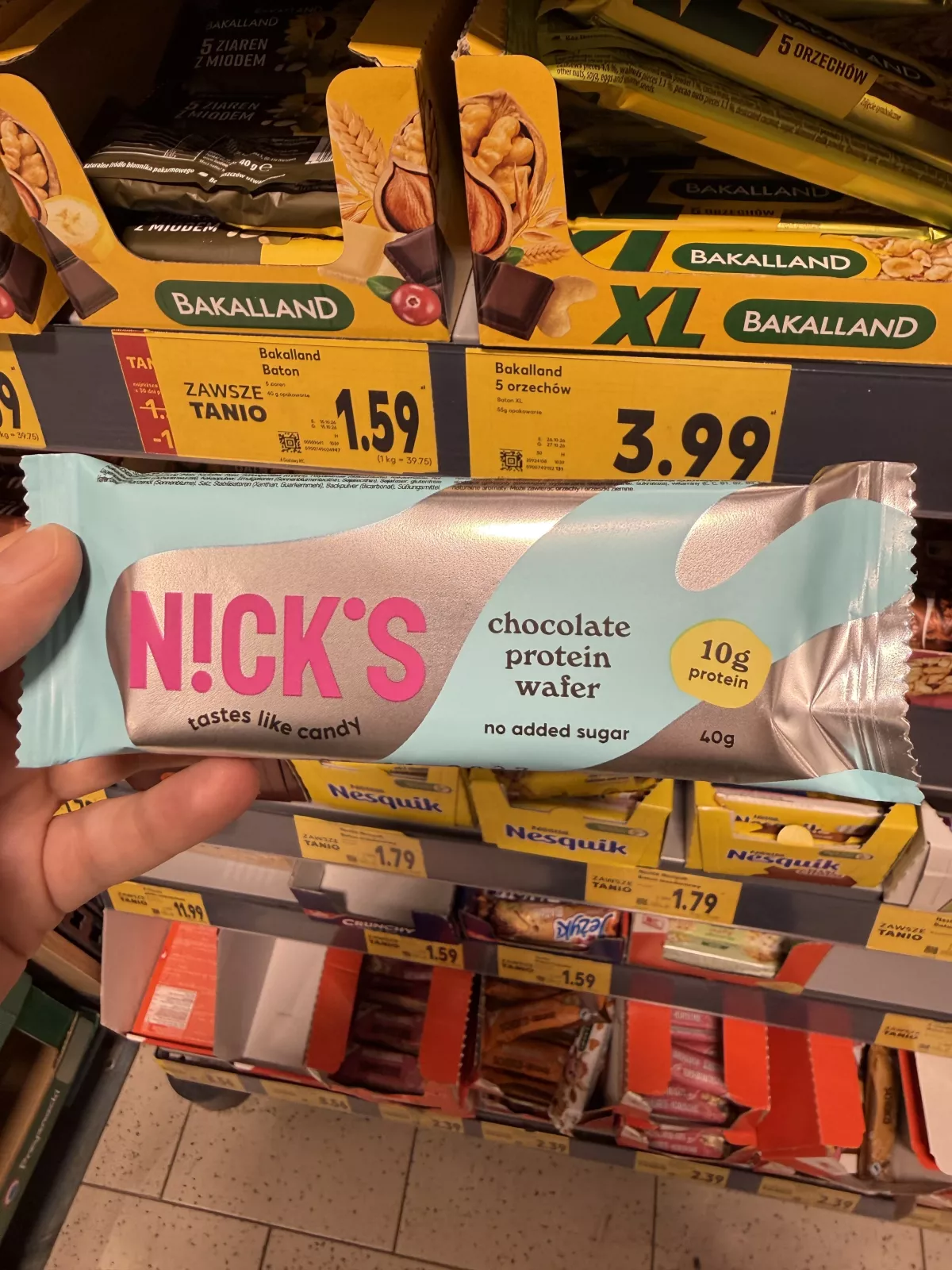 Nick’s Chocolate Protein Wafer (10g protein) | 40g