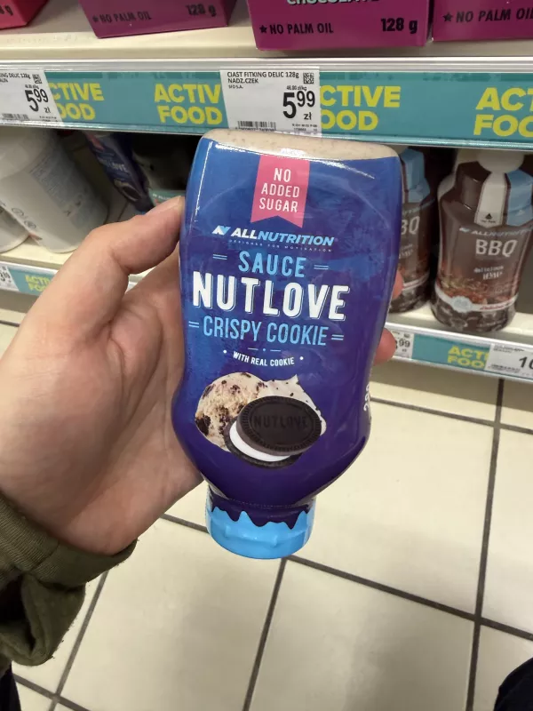 Allnutrition Nutlove Sauce Crispy Cookie / Sos mleczno-śmietankowy z ciasteczkami kakaowymi | 280g