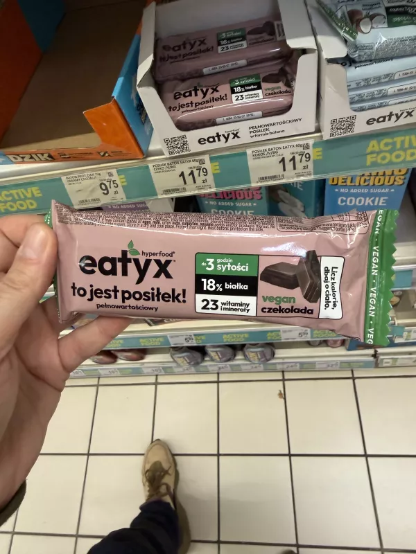 Eatyx Hyperfood Baton Vegan Czekolada | 60g