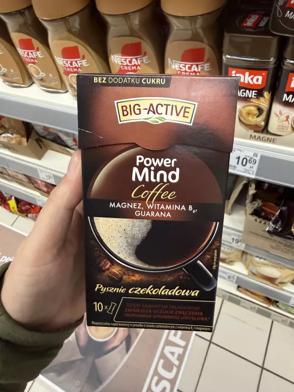 Big-Active Power Mind Coffee rozpuszczalny napój kawowy o smaku czekoladowym | 100g