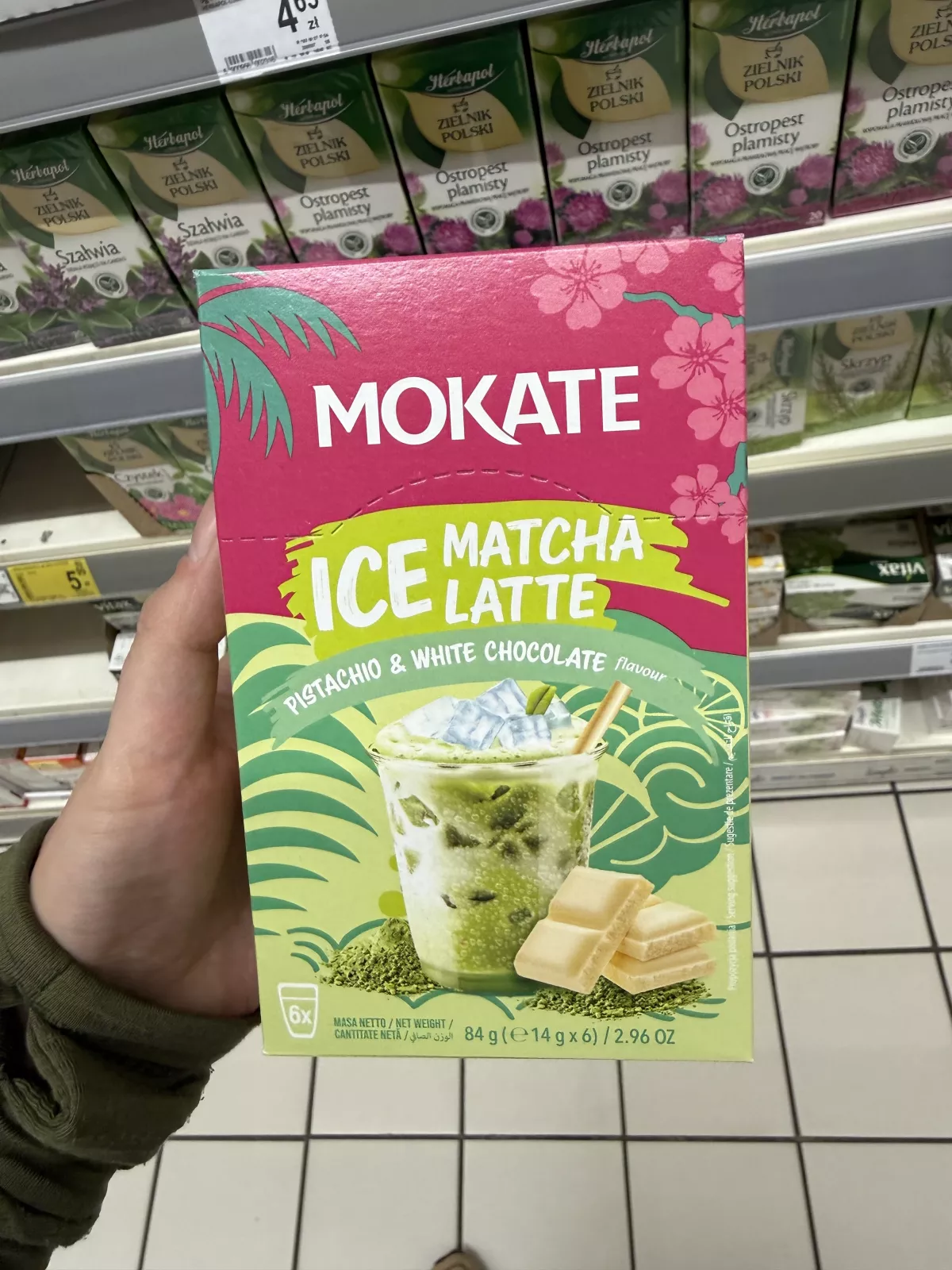 Mokate Ice Matcha Latte Pistachio & White Chocolate flavour | 84g